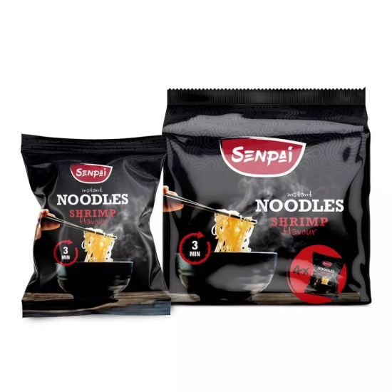 Ātrās pagatavošanas nūdeles ar garneļu garšu SENPAI 4x60g