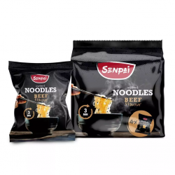 Ātrās pagatavošanas nūdeles ar liellopu garšu SENPAI, 4x60g Ātrās pagatavošanas nūdeles ar liellopu garšu SENPAI, 4x60g