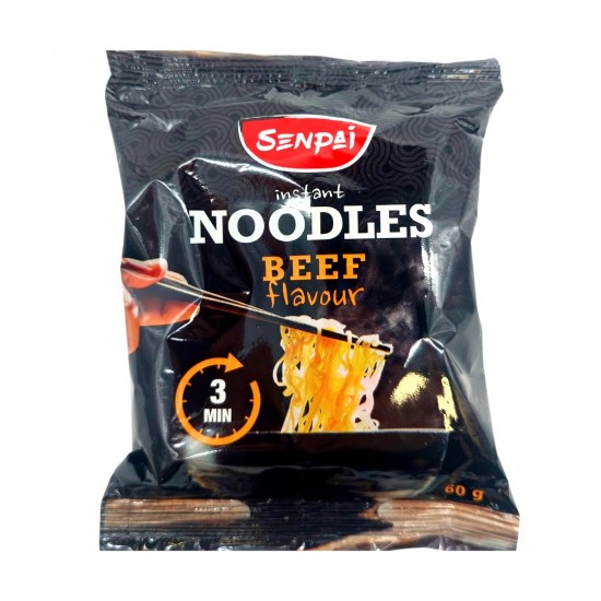 Ātrās pagatavošanas nūdeles ar liellopu garšu SENPAI, 4x60g