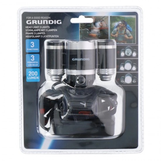 Pieres LED lukturis, GRUNDIG,- ar 3 lampiņam