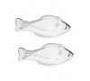 Stikla šķīvji FISH  - 2 gab M