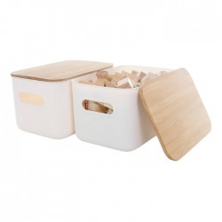 Контейнер для хранения с бамбуковой крышкой