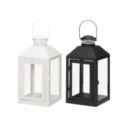 Laterna, 4LIVING MIIA, balta/melna,- 25 cm Laterna, 4LIVING MIIA, balta/melna,- 25 cm