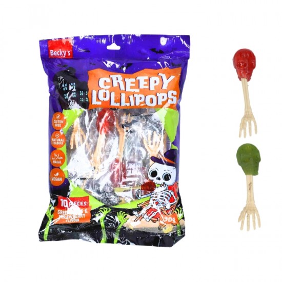 Ledenes uz kociņa, HALLOWEEN, 90 gr, - 10 gab