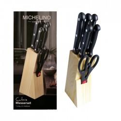 Nažu komplekts ar koka statīvu, MICHELINO,7 gab Nažu komplekts ar koka statīvu, MICHELINO,7 gab