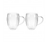 Tējas glāzes, 2 gab. komplekts, dubultsienu ar rokturi