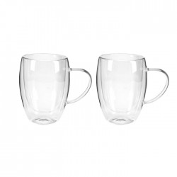 Tējas glāzes, 2 gab. komplekts, dubultsienu ar rokturi Tējas glāzes, 2 gab. komplekts, dubultsienu ar rokturi