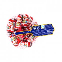 Молочный шоколад Санта Клаус с молочно-кремовой начинкой, в сетке, NY, - 85 г Молочный шоколад Санта Клаус с молочно-кремовой начинкой, в сетке, NY, - 85 г