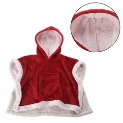 NY Bērnu Ziemassvētku pončo, 100x70 cm - sarkana NY Bērnu Ziemassvētku pončo, 100x70 cm - sarkana