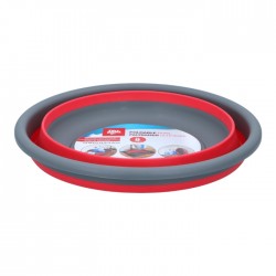 Складной таз,  DIRT DEVIL, 8 л, - красно-серая