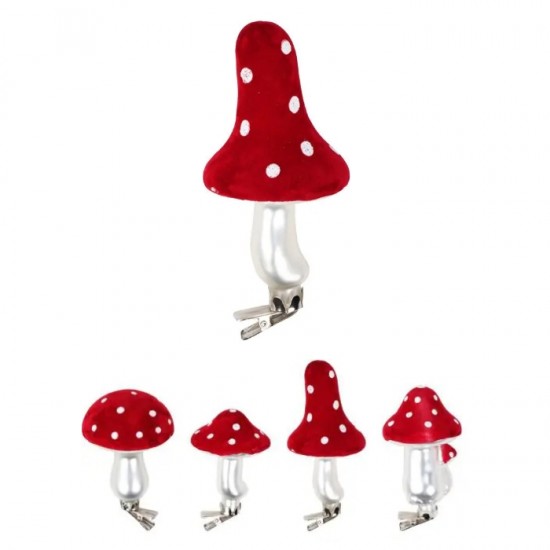 Egles rotājums NY, mušmīre, uz knaģa - 10cm
