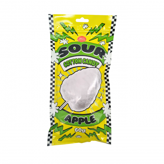 Cukurvate SOUR COTTON CANDY 60g -Apple