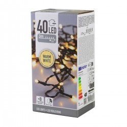 Светодиодная гирлянда 40LED - теплый белый цвет для улицы, Светодиодная гирлянда 40LED - теплый белый цвет для улицы,