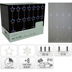 LED Lampiņu Aizkars Multi LED 200x200cm NY LED Lampiņu Aizkars Multi LED 200x200cm NY