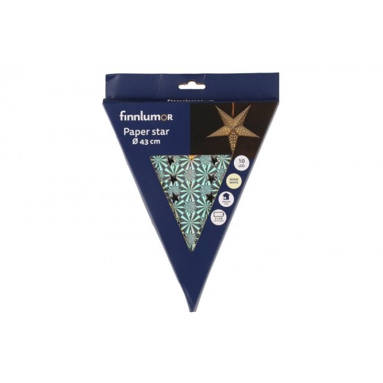 Светодиодная картонная звезда 10 LED - 43 см СЕРЕБРЯНАЯ