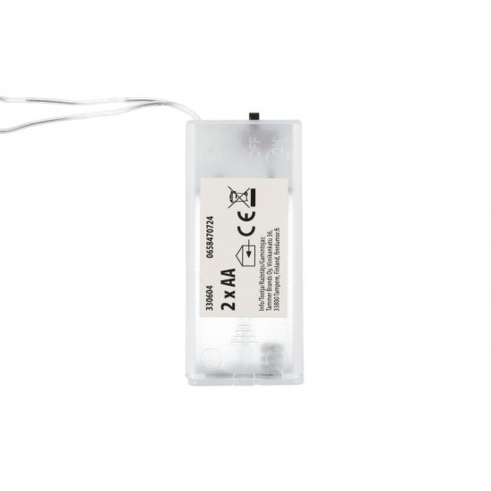 Светодиодная картонная звезда 10 LED - 43 см СЕРЕБРЯНАЯ