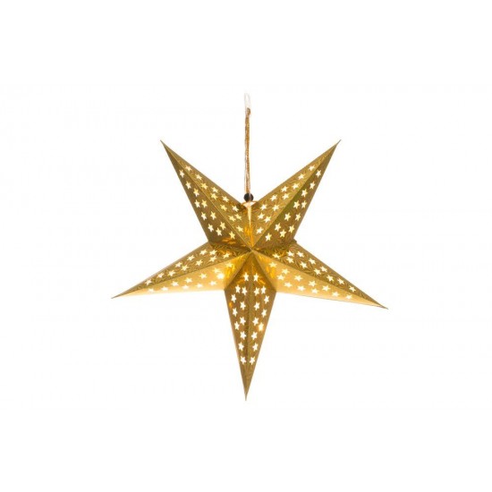 Светодиодная картонная звезда 10LED - 43 см, цвет  GOLD