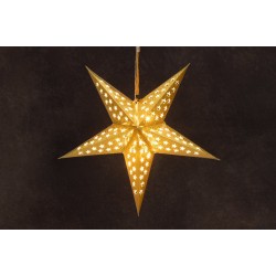 LED Kartona zvaigzne 10 LED - 43 cm  GOLD