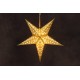 Светодиодная картонная звезда 10LED - 43 см, цвет  GOLD