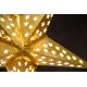 Светодиодная картонная звезда 10LED - 43 см, цвет  GOLD