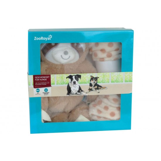 Dāvanu komplekts sunim ZooRoyal, mīkstā rotaļlieta un pleds