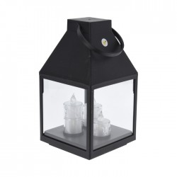 Фонарь с тремя светодиодными свечами, 25 см