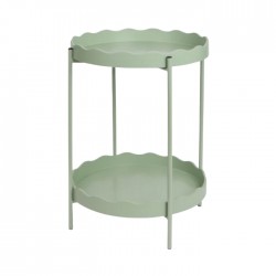 Apaļš metāla galdiņš 40,5x54cm - Zaļš