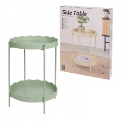 Apaļš metāla galdiņš 40,5x54cm - Zaļš