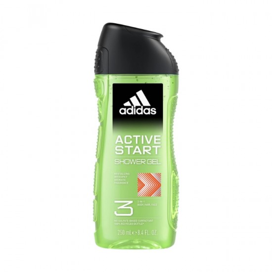 Dušas želeja, ADIDAS, 250ml,- Active Start Men 3in1