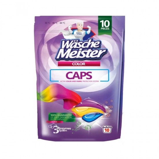 Veļas mazgāšanas kapsulas Wasche Meister COLOR 10 gb x 18g Veļas mazgāšanas kapsulas Wasche Meister COLOR 10 gb x 18g