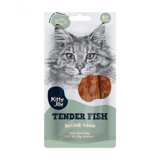 KITTY JOY papildbarība kaķiem 25g - grilēts vārīts tuncis