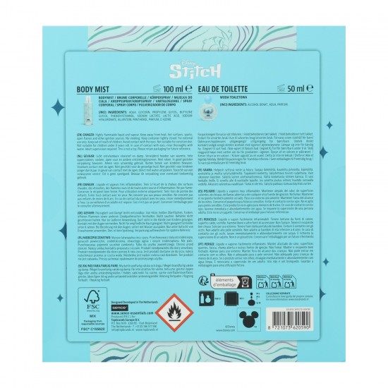 Парфюмерный подарочный набор для детей, DISNEY STITCH 2 шт - Stitch&Angel Everyday.
