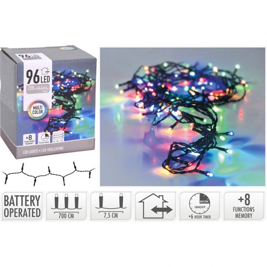 LED гирлянда 96 светодиодов - многоцветная