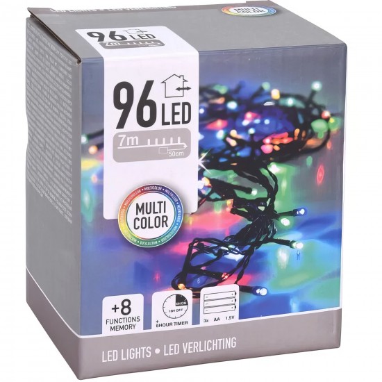 LED гирлянда 96 светодиодов - многоцветная