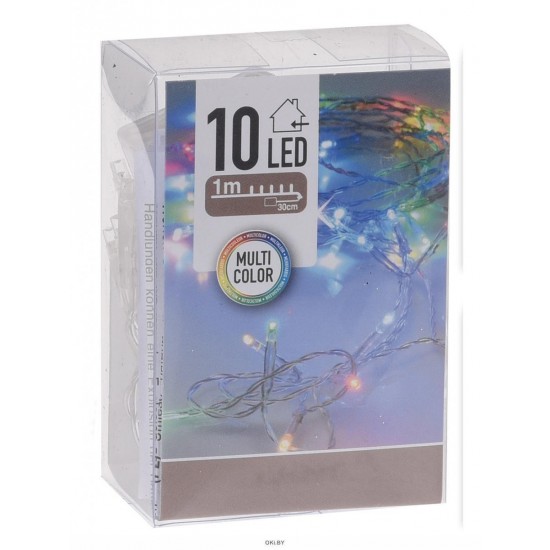 LED lampiņu virtene ar taimeri 10 LED - MULTI LED lampiņu virtene ar taimeri 10 LED - MULTI