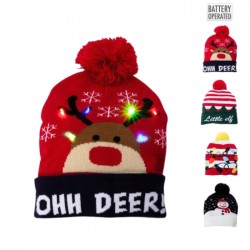 Adīta cepure,ar LED gaismu, NY, 4 veidi Adīta cepure,ar LED gaismu, NY, 4 veidi