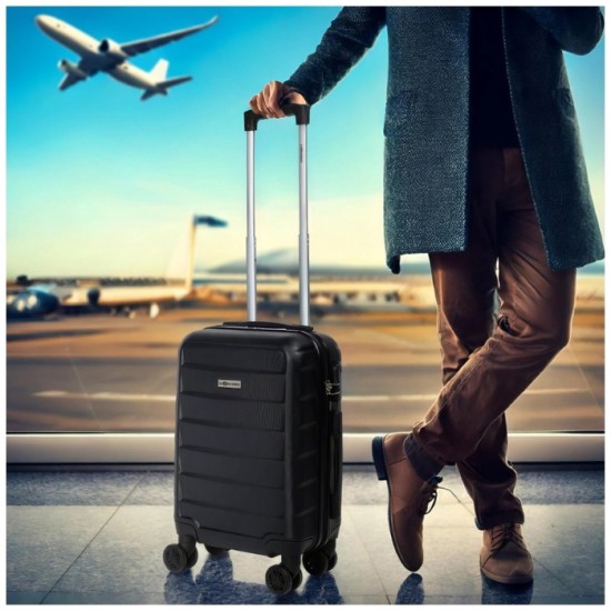 Koferis LEONARDO 52 x 34,5 x 20 cm - melnā krāsa