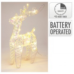 LED Ziemeļbriedis 34cm NY - Balts LED Ziemeļbriedis 34cm NY - Balts