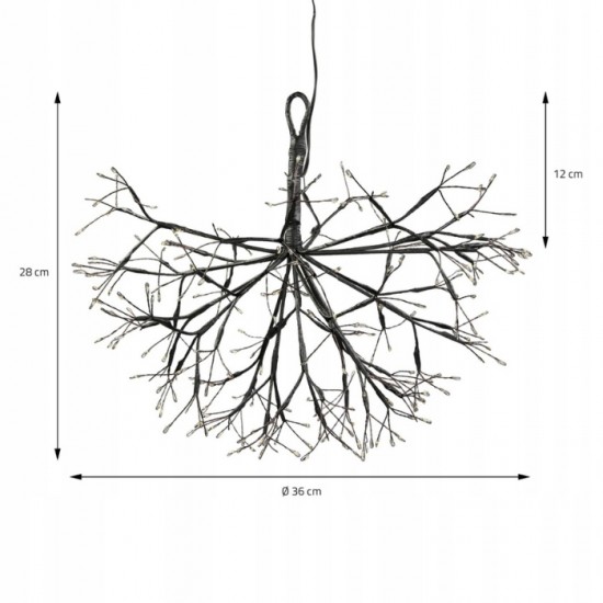 LED lampiņu dekors BALL SHAPE 240LED- WARM WHITE