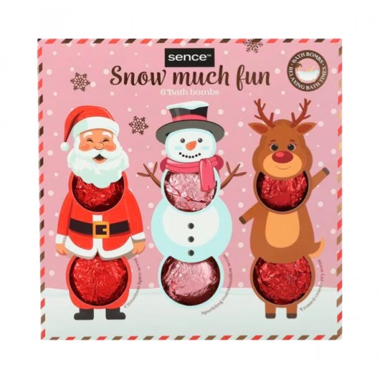 Рождественский подарочный набор бомбочек для ванны SENCE 6x45 г