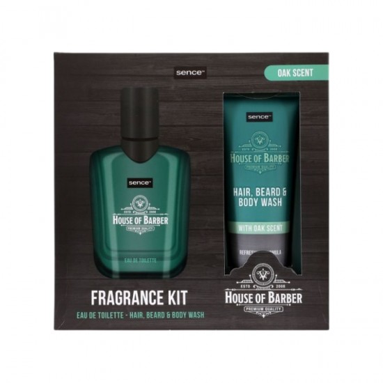 Dāvanu komplekts vīriešiem SENCE Men House of Barber - ozola aromāts