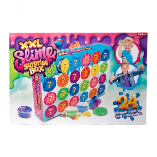 Набор SLIME - коробка-сюрприз со слаймом - 24 предмета - со слаймом и аксессуарами
