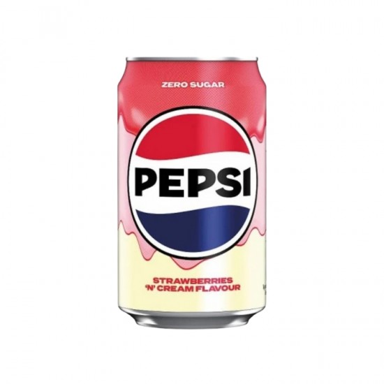Газированный напиток без сахара DEPO PEPSI 330 мл - Клубника со сливками