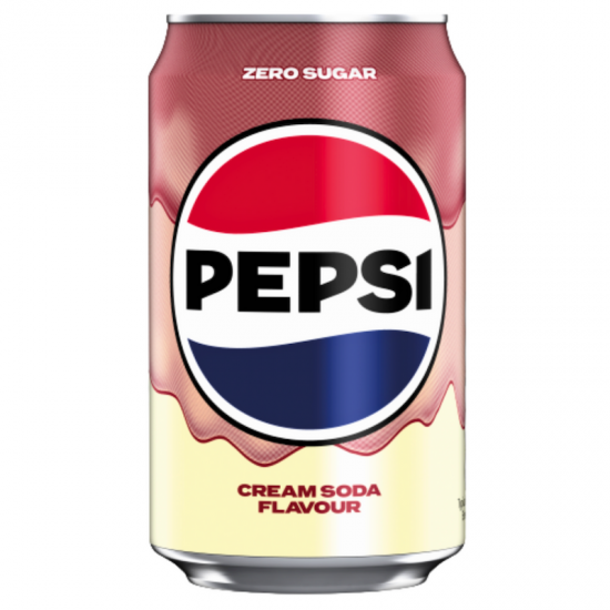 Dzēriens PEPSI 0.33L - cream sodaDEP Gāzēts dzēriens bez cukura PEPSI 330 ml - Cream soda