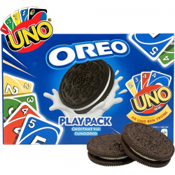 Cepumi ar vaniļas krēmu OREO, (4 x 64,4g) + spēle UNO mini