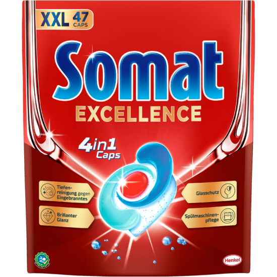 Trauku mazgājamās mašīnas kapsulas SOMAT Excellence 4in1, 47 gb, 850,7 g Trauku mazgājamās mašīnas kapsulas SOMAT Excellence 4in1, 47 gb, 850,7 g