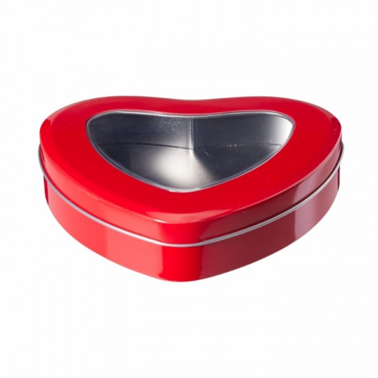 Metāla kastīte HEART 17x16,5x3.2cm