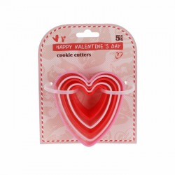 Formiņu komplekts cepumu izgriešanai, HEART, 5 gab