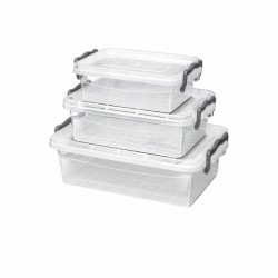 Pārtikas uzglabāšanas trauki, 3 gab, HL - ar vāku