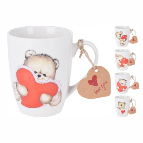 Кружка 330 мл - Медведи с сердечком